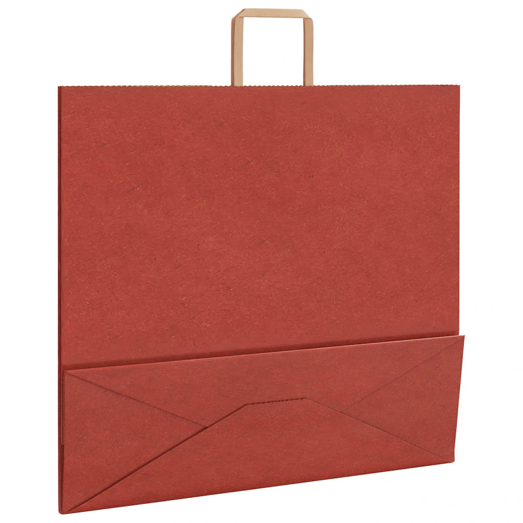 Paper Bags 250 pcs with Handles Red 54x15x49 cm