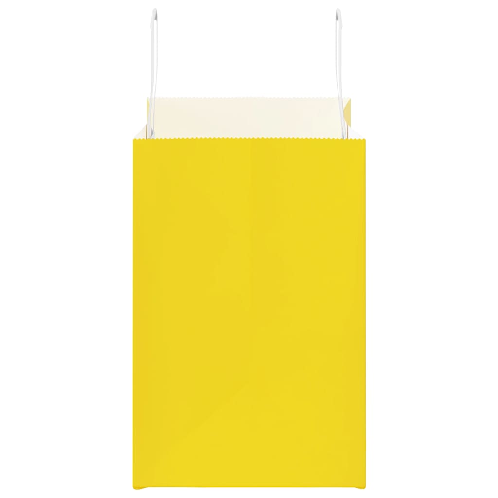 Paper Bags 50 pcs with Handles Yellow 26x17x25 cm
