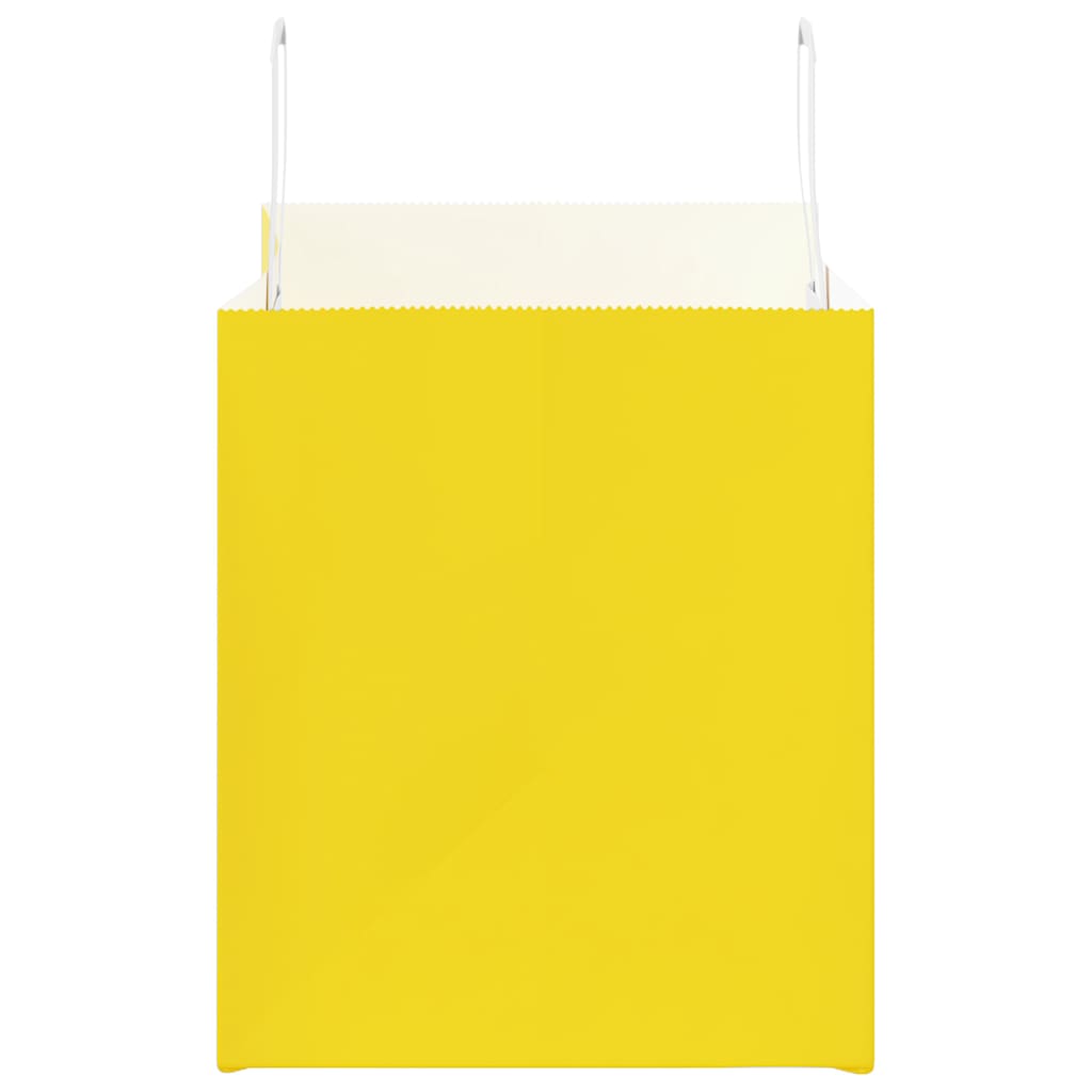 Paper Bags 50 pcs with Handles Yellow 32x22x24 cm