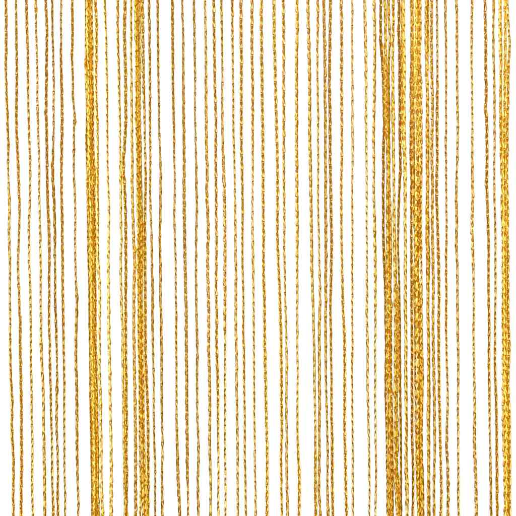 String Curtains 2 pcs Gold 140x250 cm