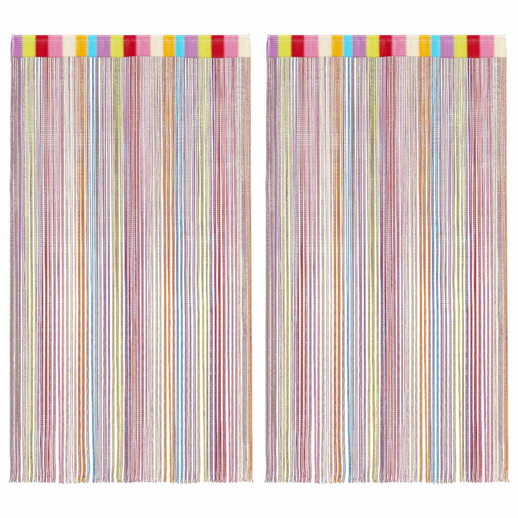 String Curtains 2 pcs Multicolour 100x250 cm