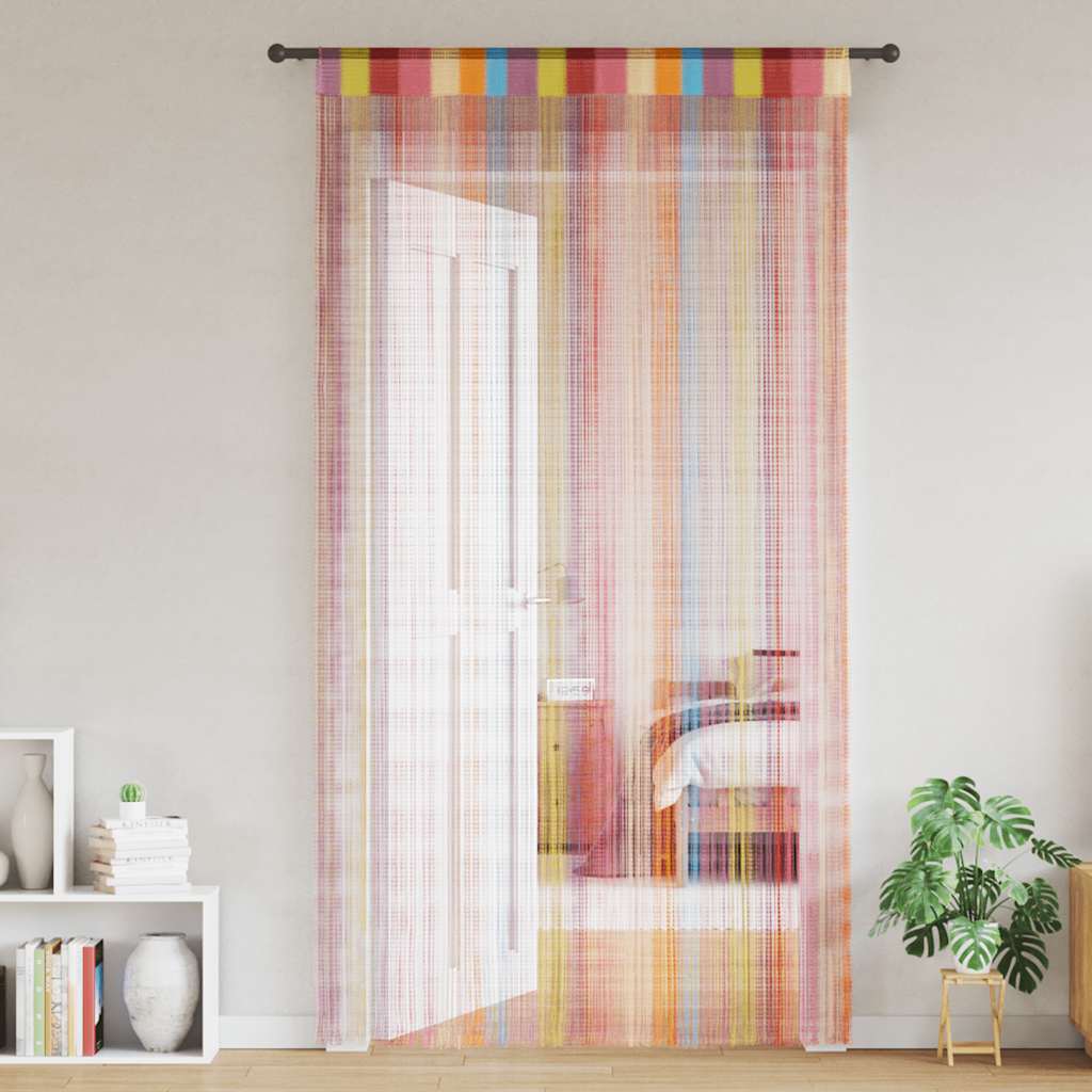 String Curtains 2 pcs Multicolour 140x250 cm