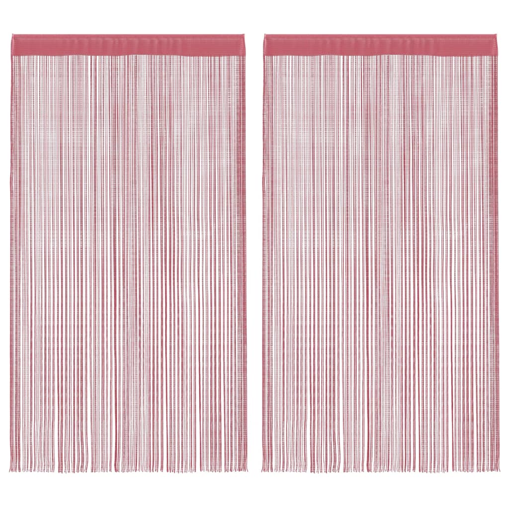 String Curtains 2 pcs Pink 100x250 cm
