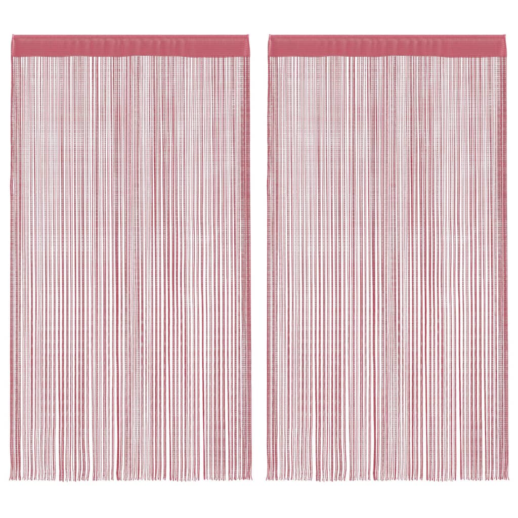 String Curtains 2 pcs Pink 140x250 cm