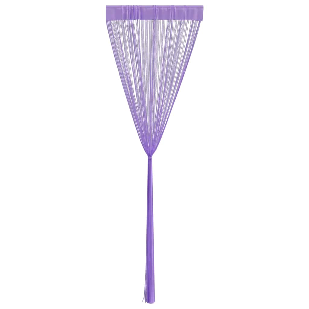 String Curtains 2 pcs Purple 100x250 cm