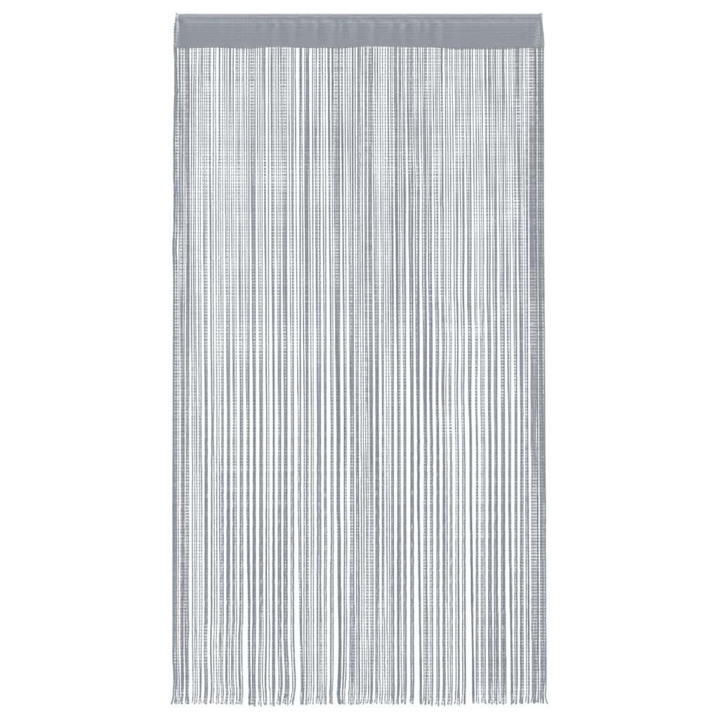 String Curtains 2 pcs Light Grey 100x250 cm