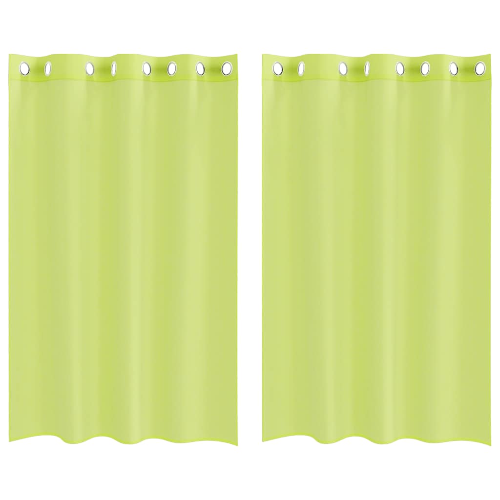 Voile Curtains with Grommets 2 pcs Apple Green 140x175 cm