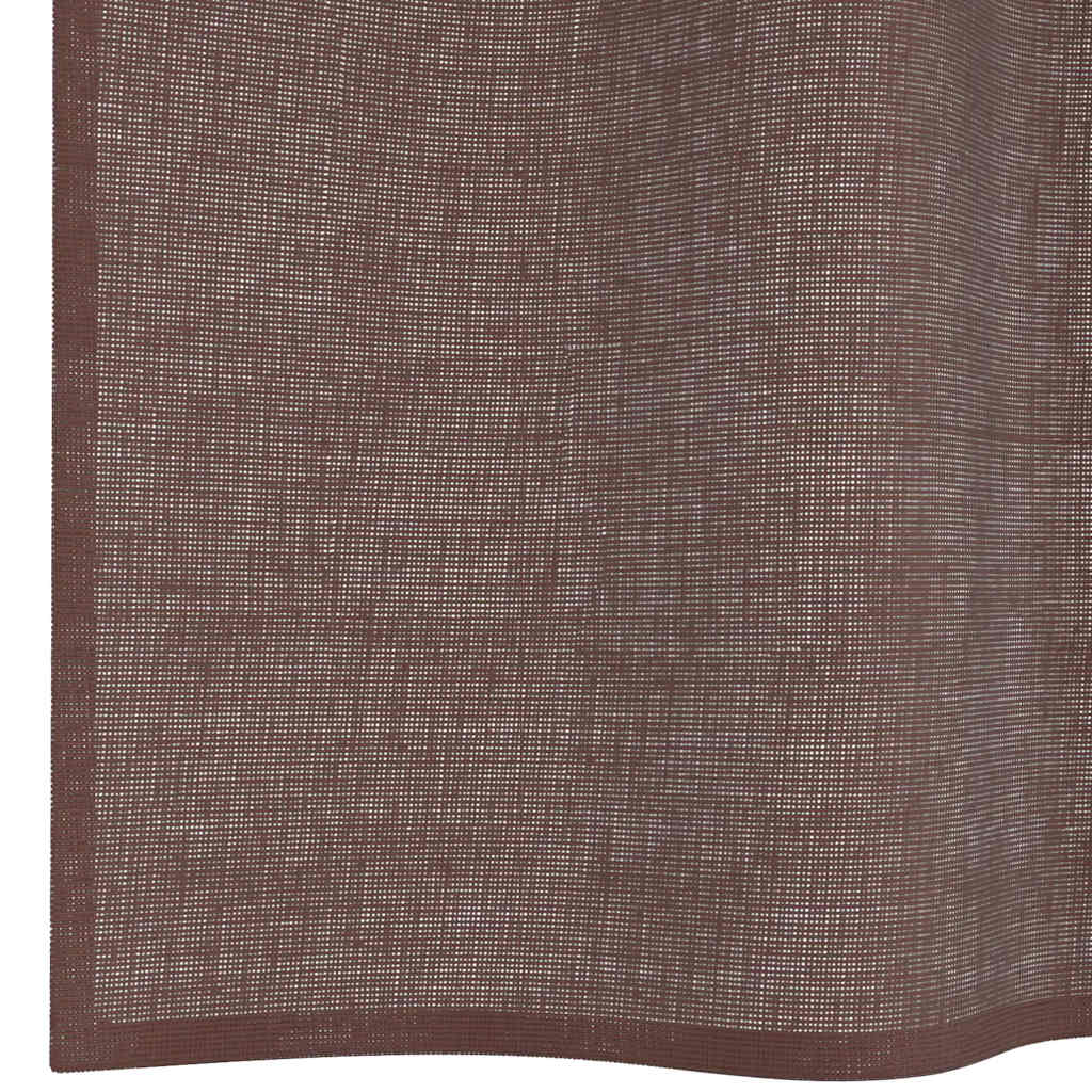 Voile Curtains with Grommets 2 pcs Brown 140x300 cm