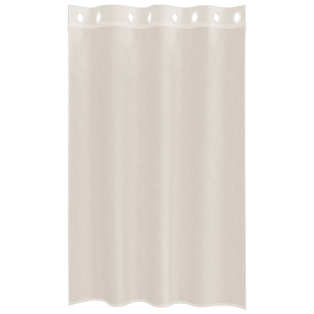 Voile Curtains with Grommets 2 pcs Cream 140x175 cm