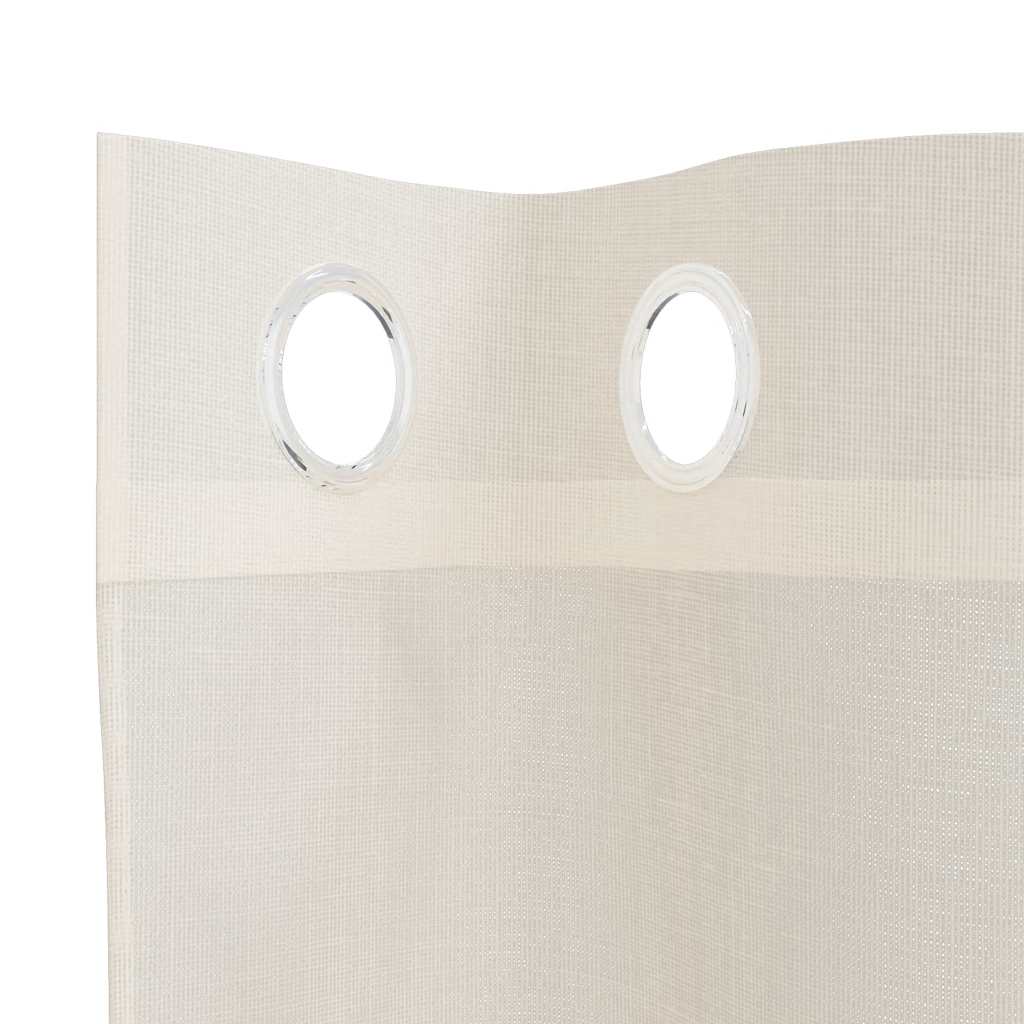 Voile Curtains with Grommets 2 pcs Cream 140x245 cm