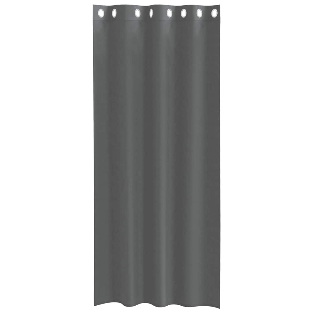 Voile Curtains with Grommets 2 pcs Dark Grey 140x225 cm