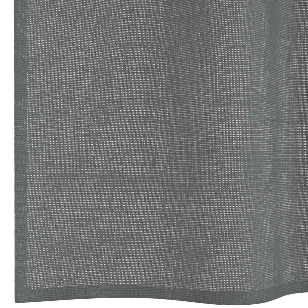 Voile Curtains with Grommets 2 pcs Dark Grey 140x225 cm