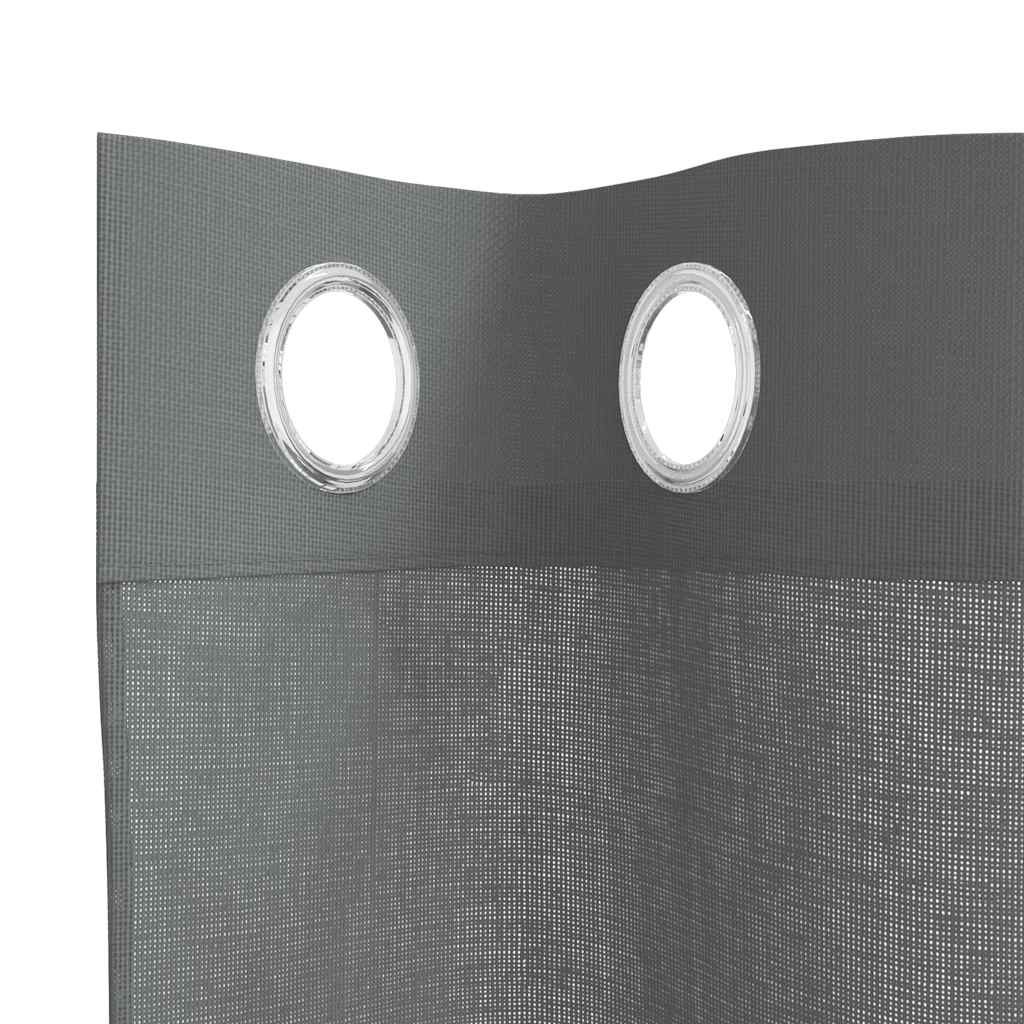 Voile Curtains with Grommets 2 pcs Dark Grey 140x300 cm
