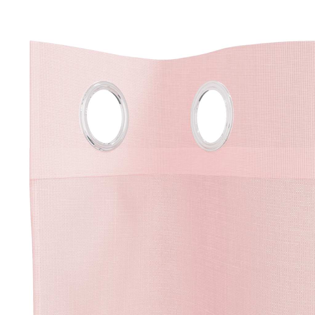 Voile Curtains with Grommets 2 pcs Light Pink 140x140 cm