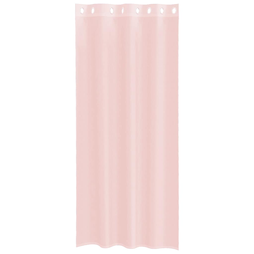 Voile Curtains with Grommets 2 pcs Light Pink 140x225 cm