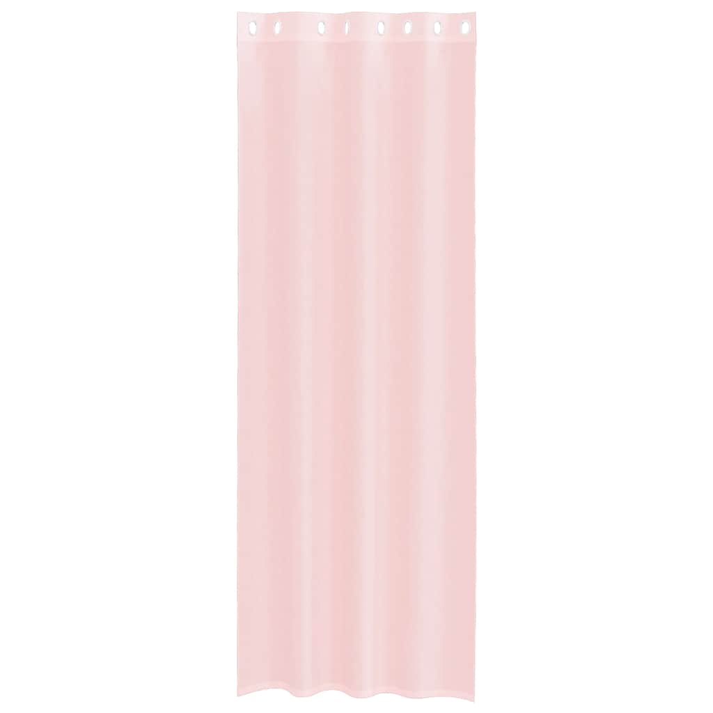 Voile Curtains with Grommets 2 pcs Light Pink 140x300 cm