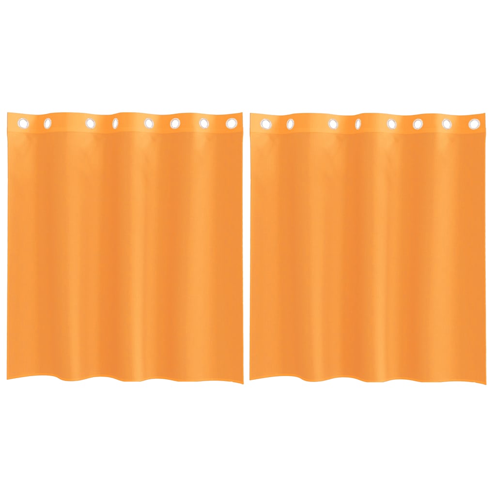 Voile Curtains with Grommets 2 pcs Orange 140x140 cm