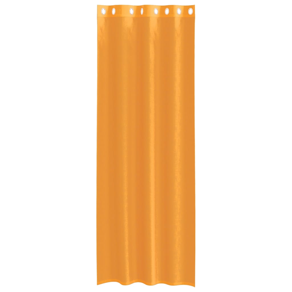 Voile Curtains with Grommets 2 pcs Orange 140x260 cm