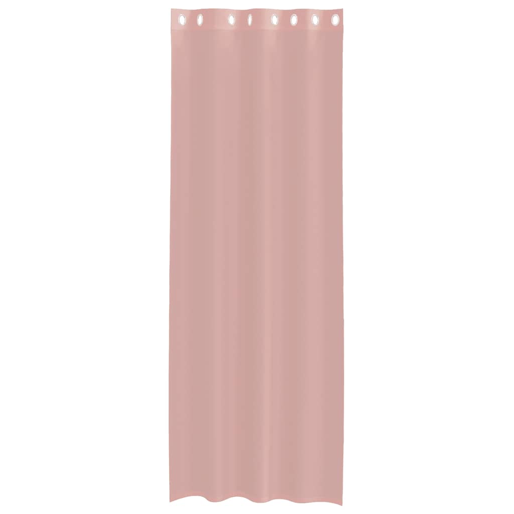 Voile Curtains with Grommets 2 pcs Pink 140x260 cm