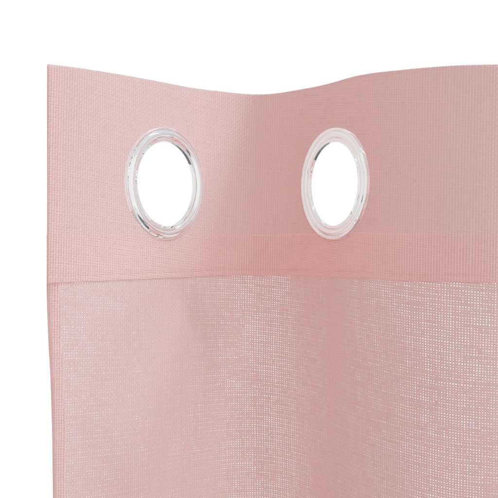 Voile Curtains with Grommets 2 pcs Pink 140x260 cm