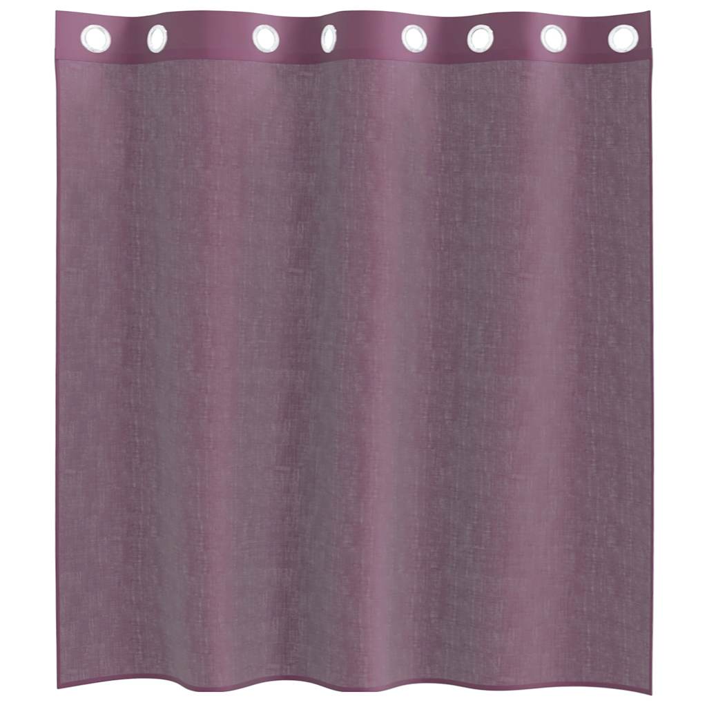 Voile Curtains with Grommets 2 pcs Purple 140x140 cm