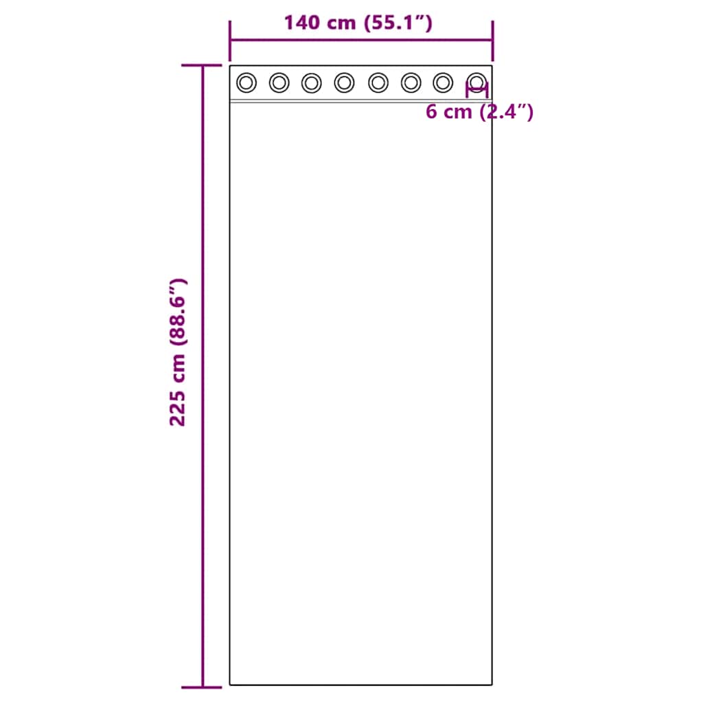 Voile Curtains with Grommets 2 pcs Purple 140x225 cm