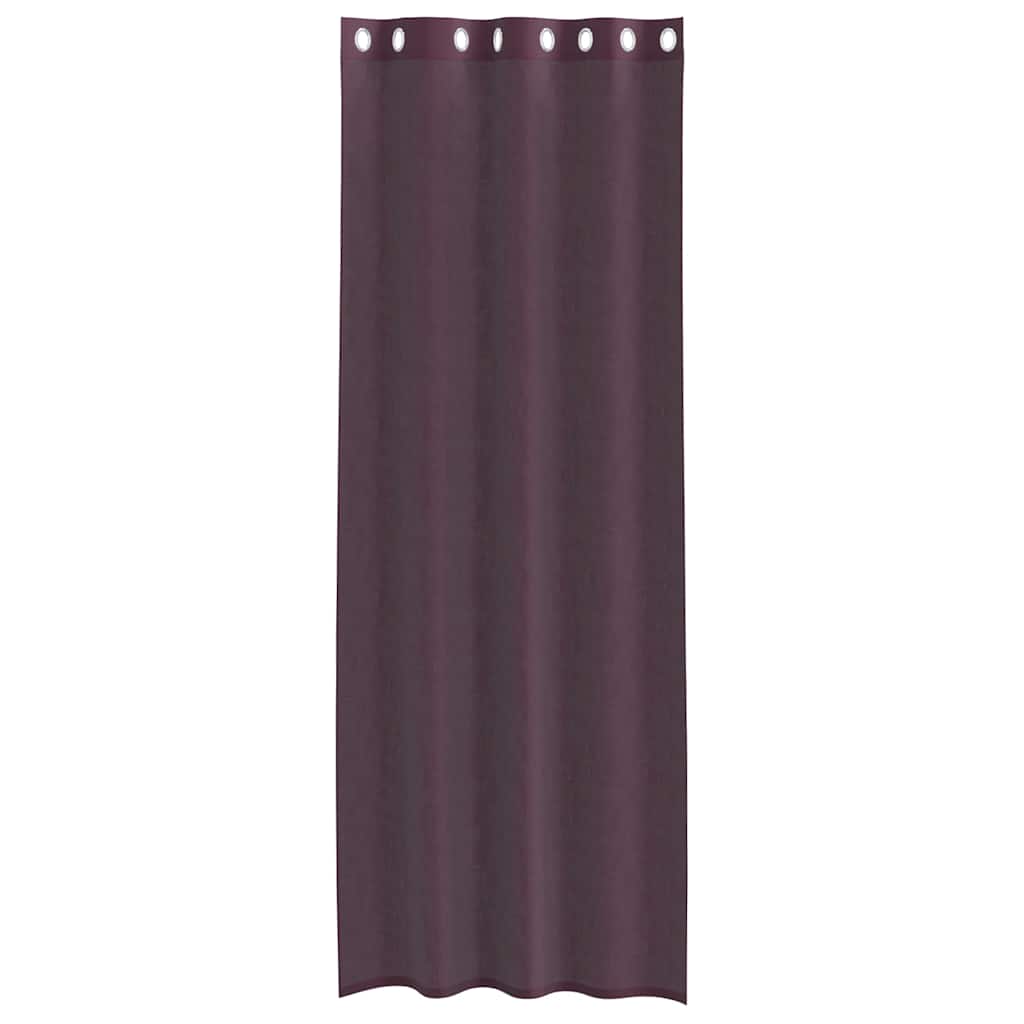 Voile Curtains with Grommets 2 pcs Purple 140x300 cm