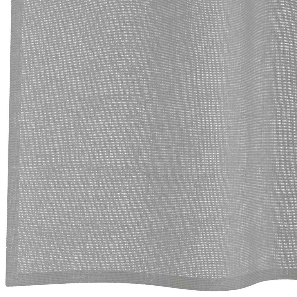 Voile Curtains with Grommets 2 pcs Light Grey 140x140 cm