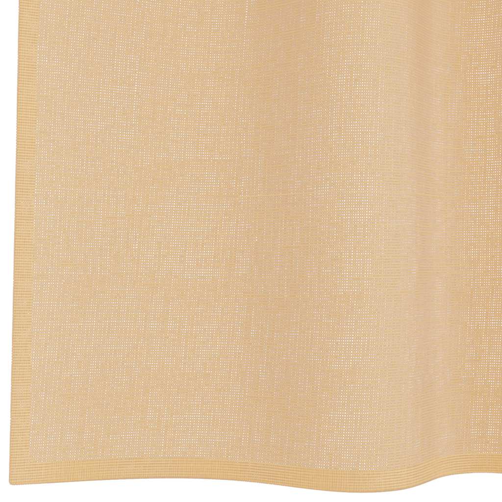 Voile Curtains with Grommets 2 pcs Sand