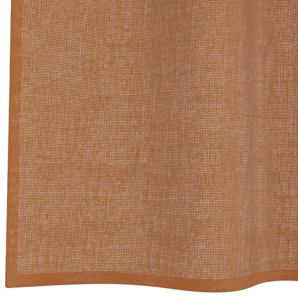 Voile Curtains with Grommets 2 pcs Terracotta