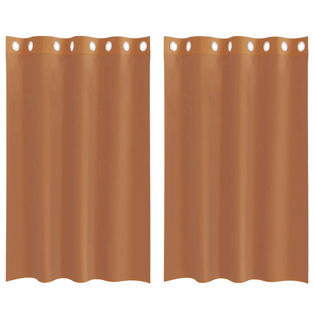 Voile Curtains with Grommets 2 pcs Terracotta