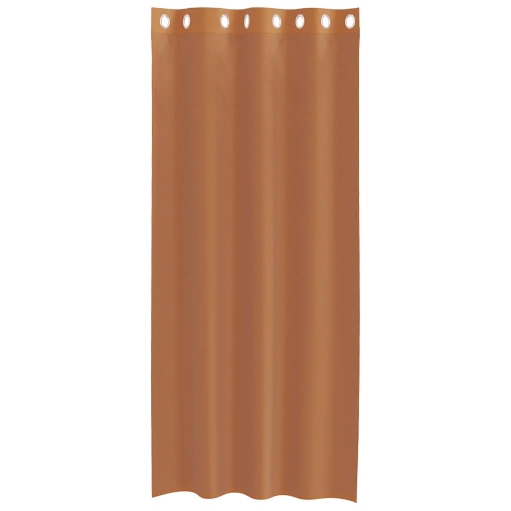 Voile Curtains with Grommets 2 pcs Terracotta