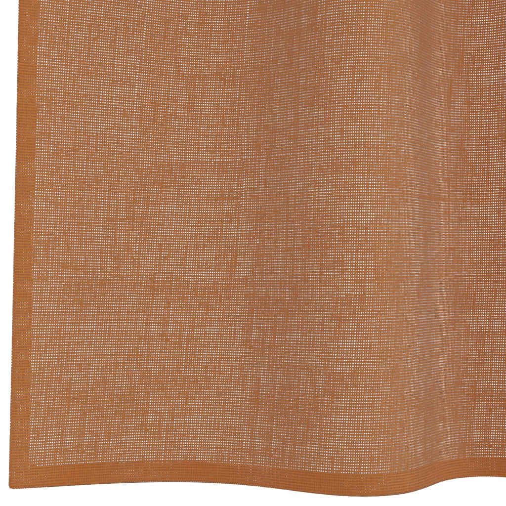 Voile Curtains with Grommets 2 pcs Terracotta