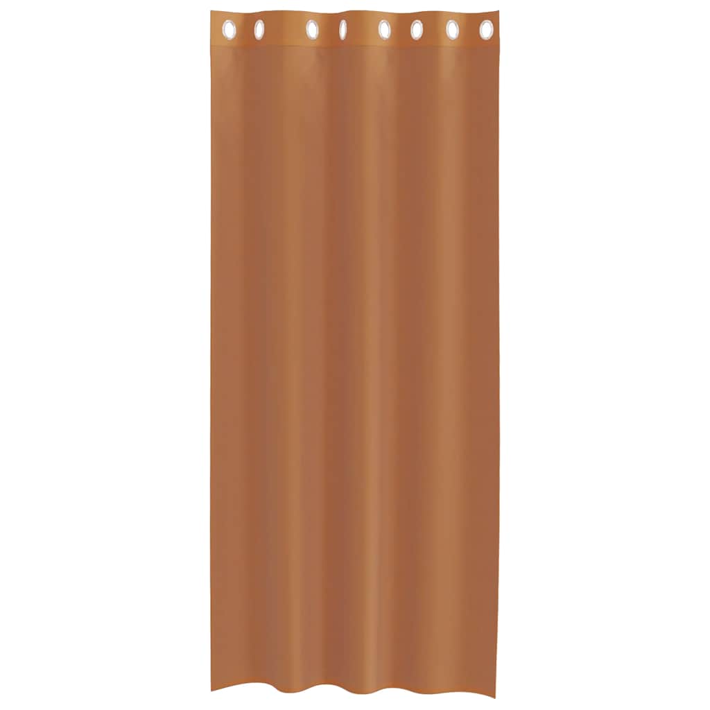Voile Curtains with Grommets 2 pcs Terracotta