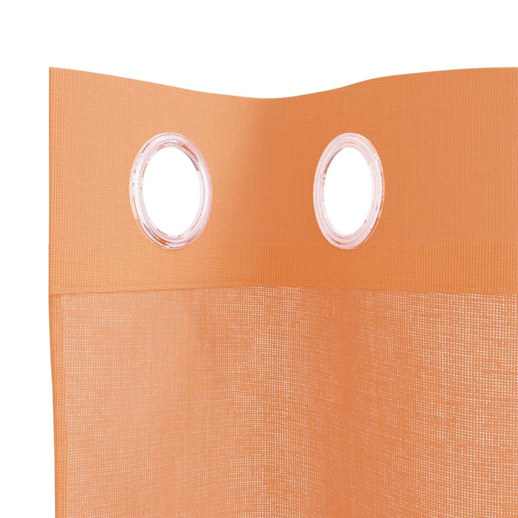 Voile Curtains with Grommets 2 pcs Terracotta