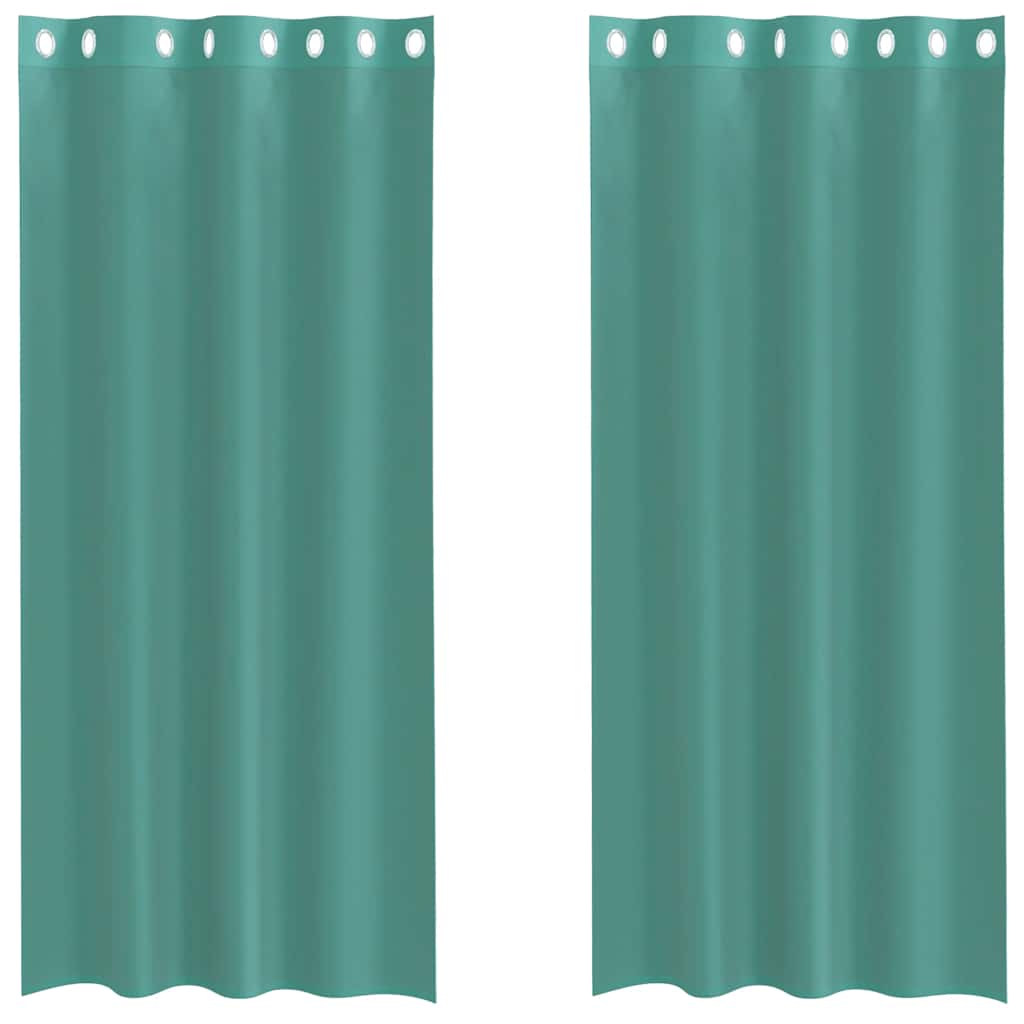 Voile Curtains with Grommets 2 pcs Turquoise