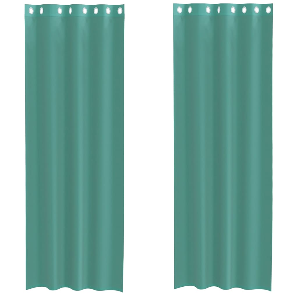 Voile Curtains with Grommets 2 pcs Turquoise