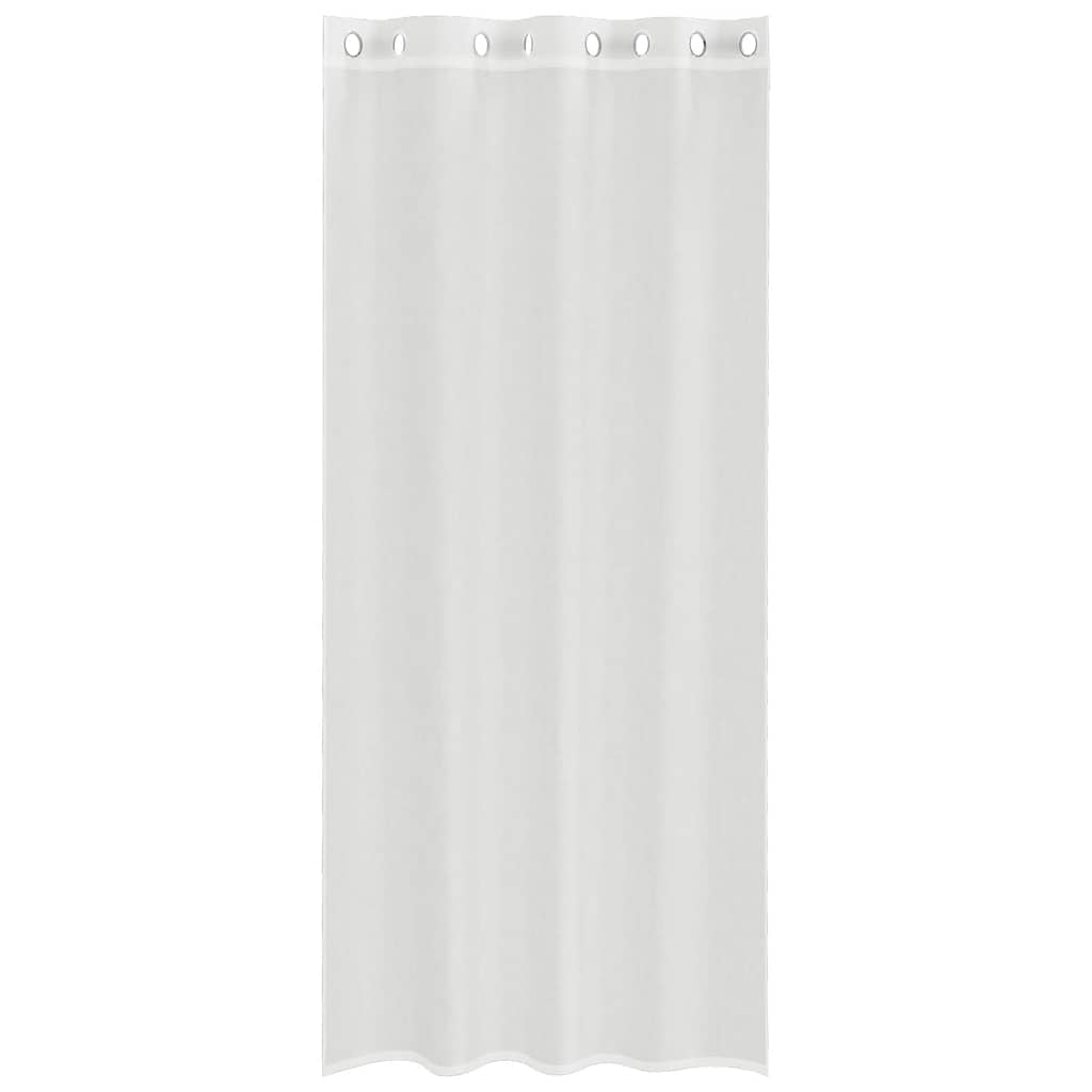 Voile Curtains with Grommets 2 pcs White