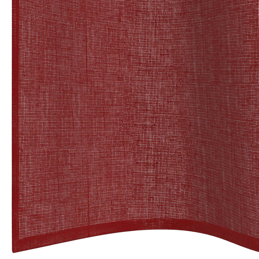 Voile Curtains with Grommets 2 pcs Wine Red