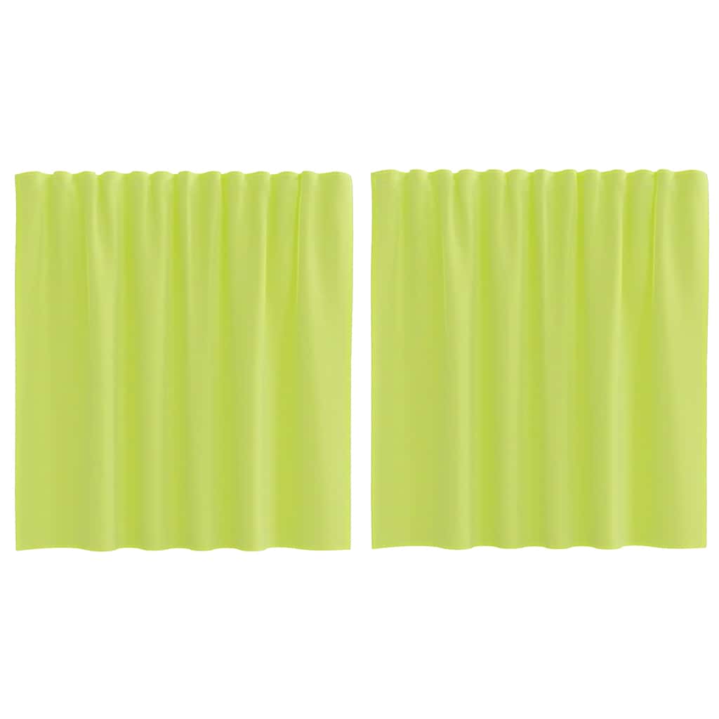 Voile Curtains with Rod Pockets 2 pcs Apple Green