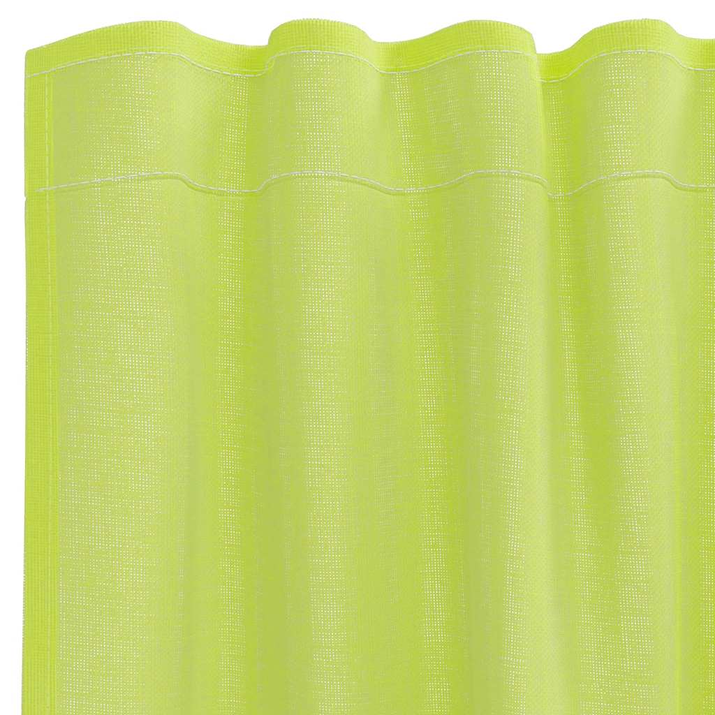 Voile Curtains with Rod Pockets 2 pcs Apple Green