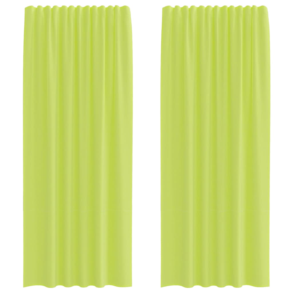 Voile Curtains with Rod Pockets 2 pcs Apple Green