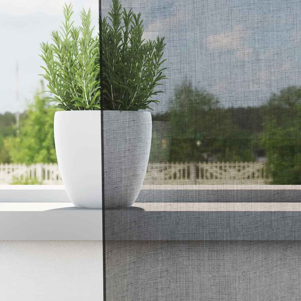 Voile Curtains with Rod Pockets 2 pcs Black