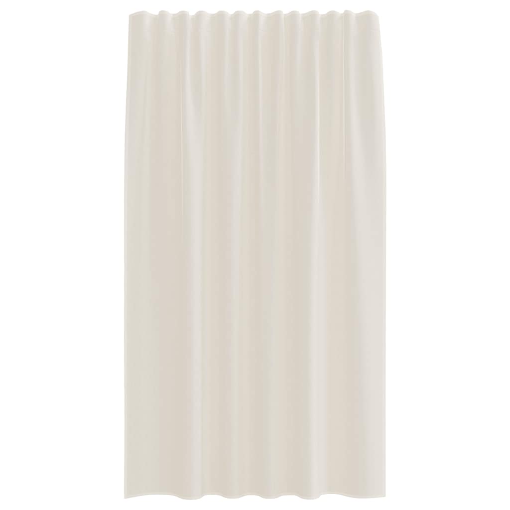 Voile Curtains with Rod Pockets 2 pcs Cream