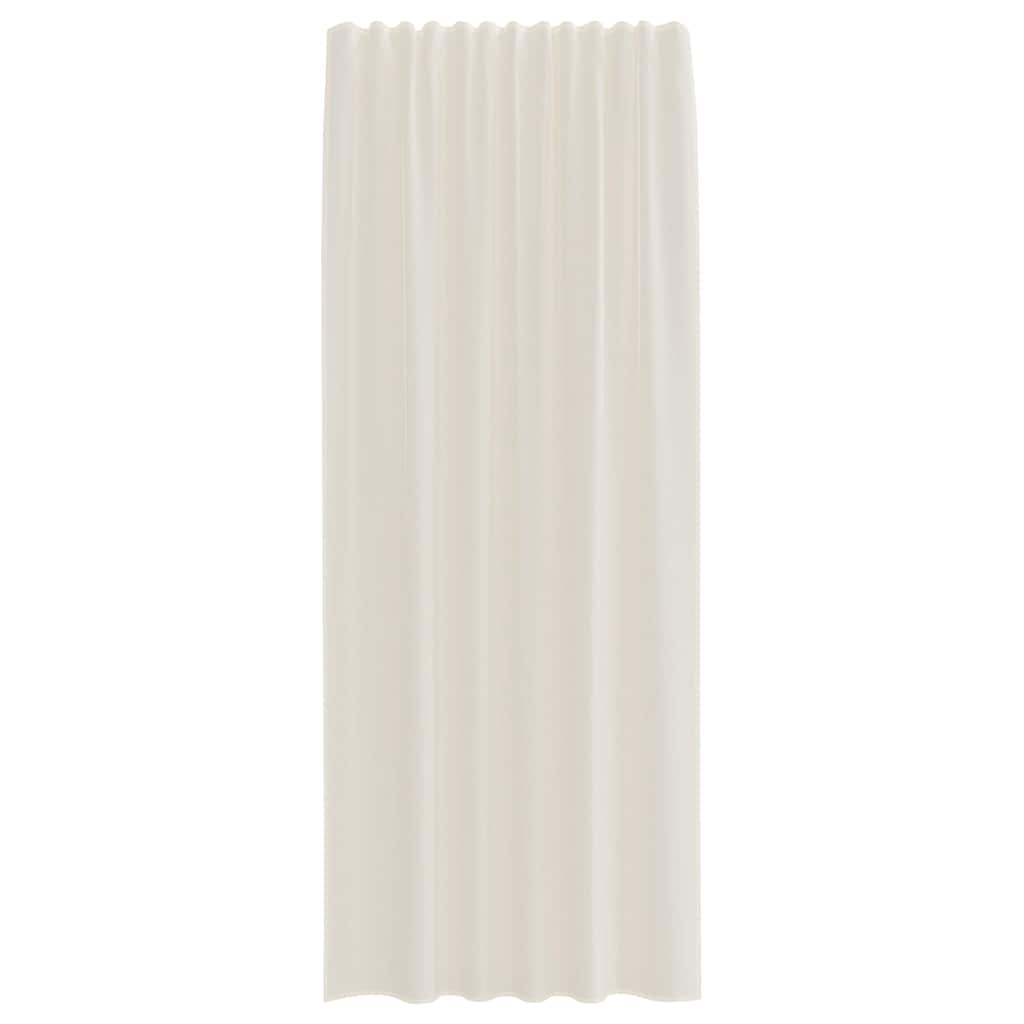 Voile Curtains with Rod Pockets 2 pcs Cream