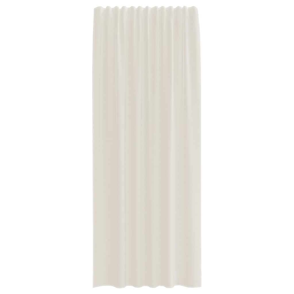 Voile Curtains with Rod Pockets 2 pcs Cream