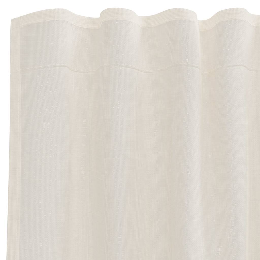 Voile Curtains with Rod Pockets 2 pcs Cream