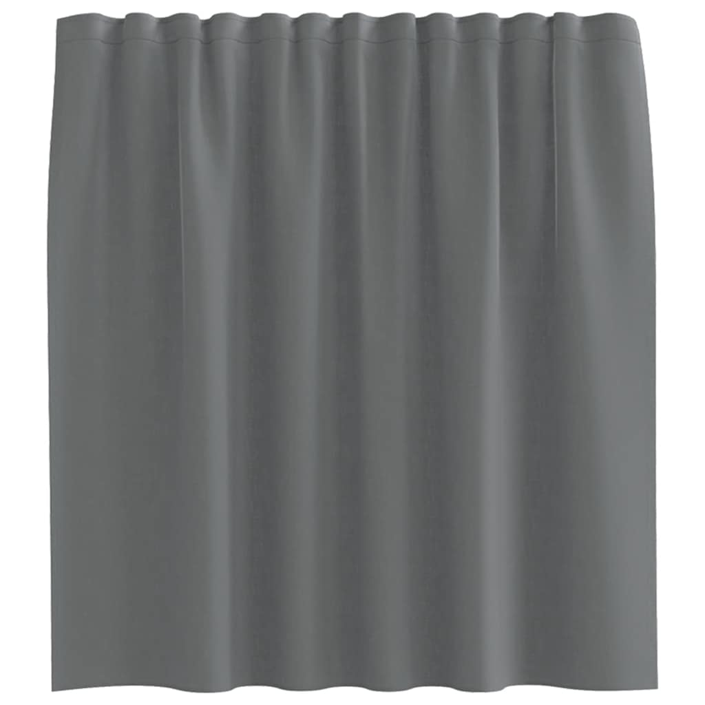 Voile Curtains with Rod Pockets 2 pcs Dark Grey