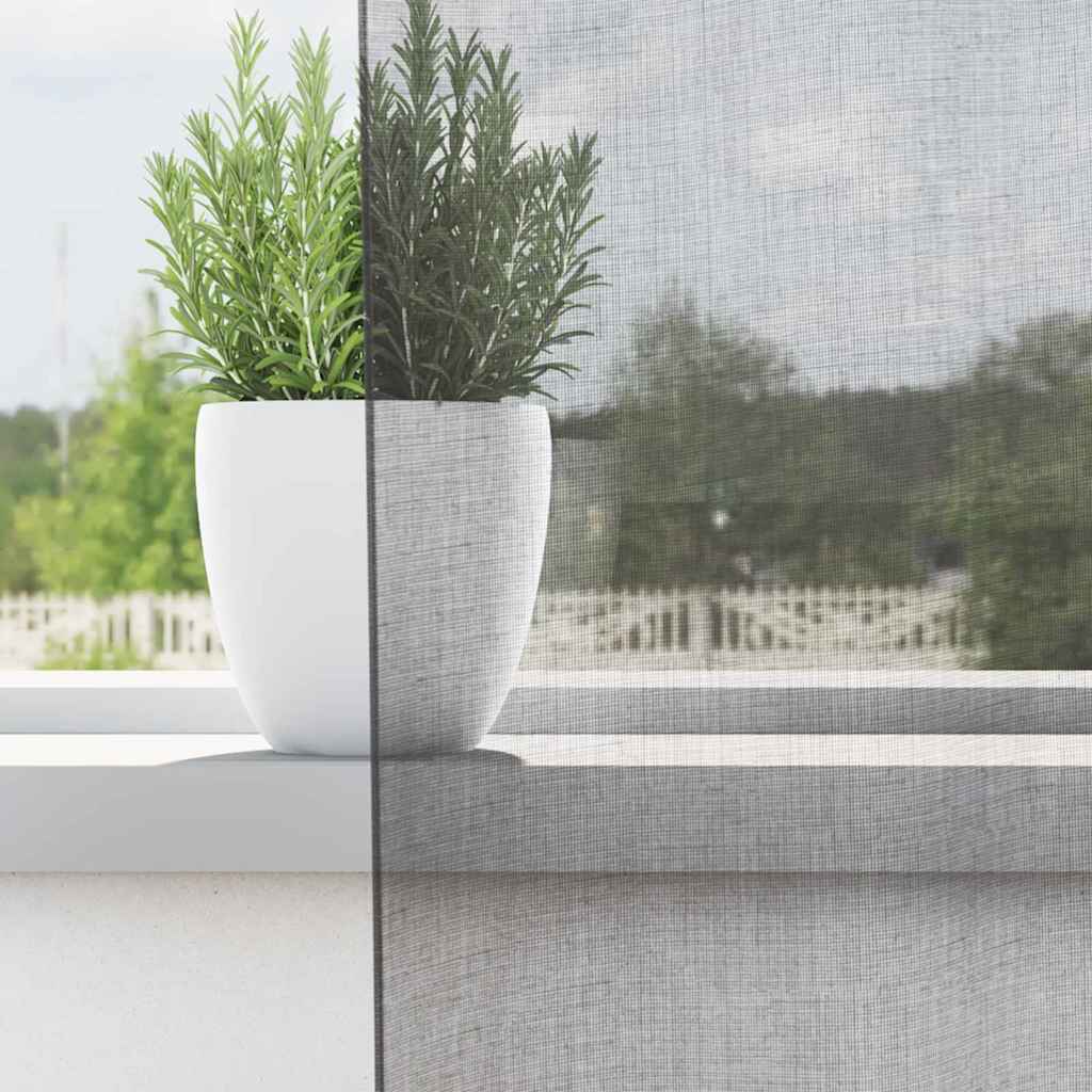 Voile Curtains with Rod Pockets 2 pcs Dark Grey