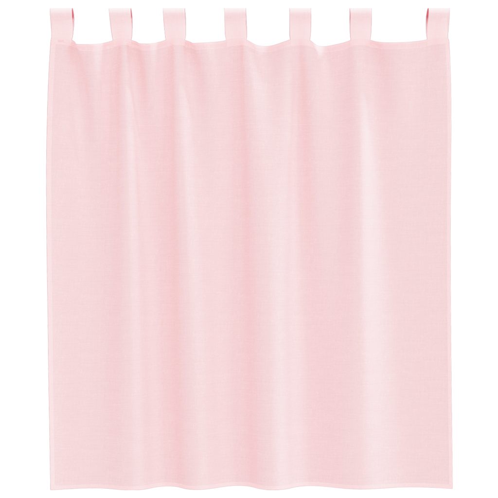Voile Curtains with Rod Pockets 2 pcs Light Pink